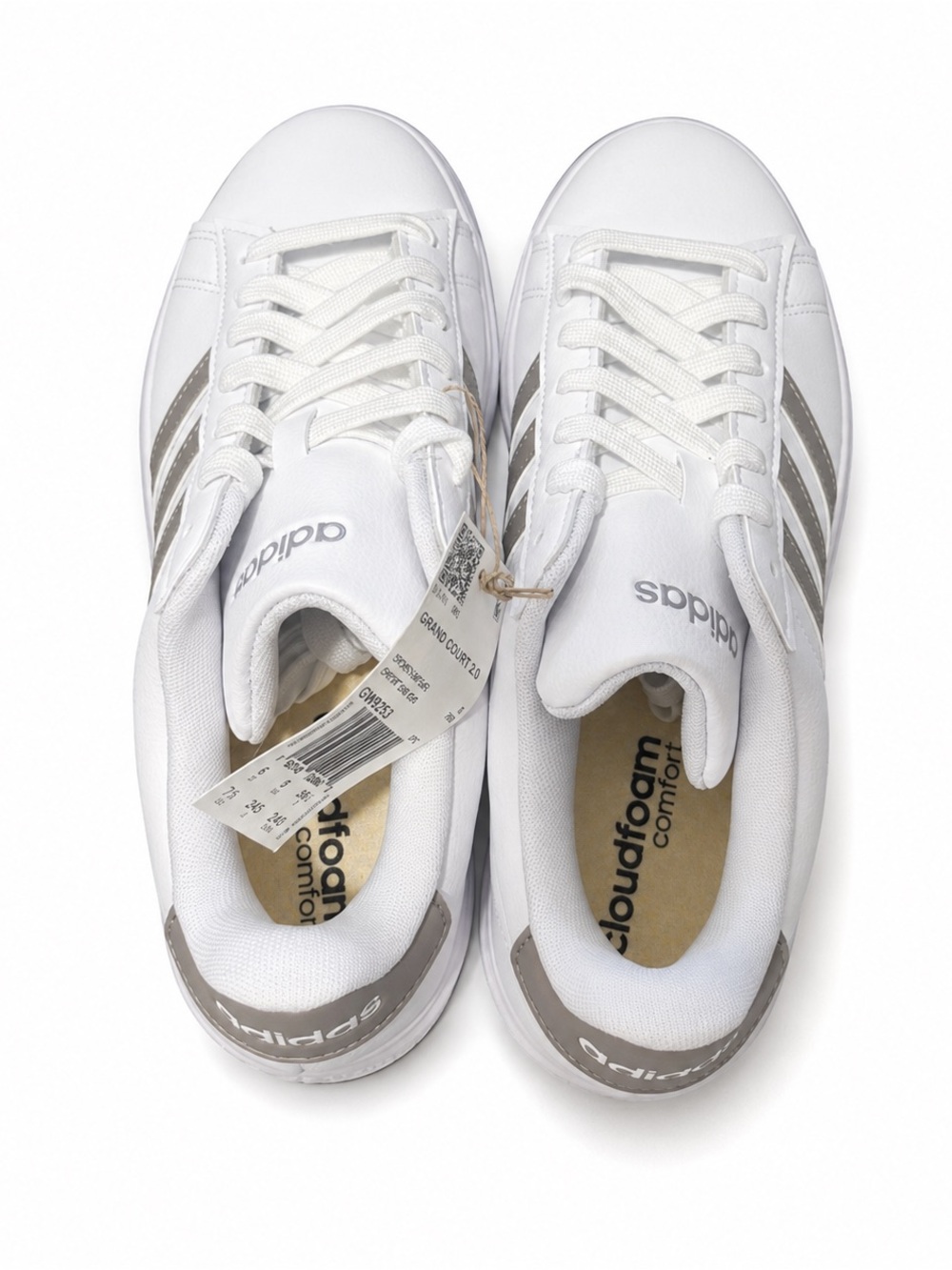 Adidas Grand Court 2.0 Women's 7.5
White Gray GW9215 New with Box